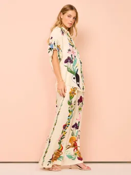 Alemais Meagan Oversized Silk Shirt & Pants Set Print Size 14 for rent on The Volte - image 2