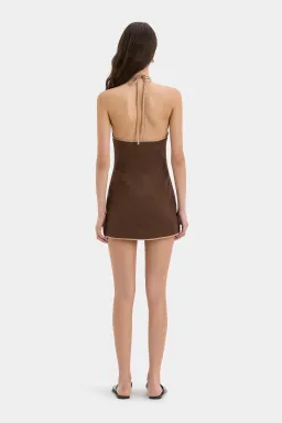Sir the Label Affogato Twist Mini Dress Chocolate Brown Size 2 / AU 10 for rent on The Volte - image 3