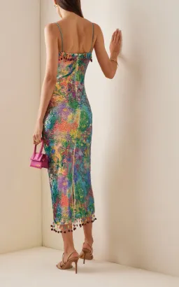 Alexis Aiya Midi Rainbow Sequin Dress in Multi Size Small / AU 8 for rent on The Volte - image 3