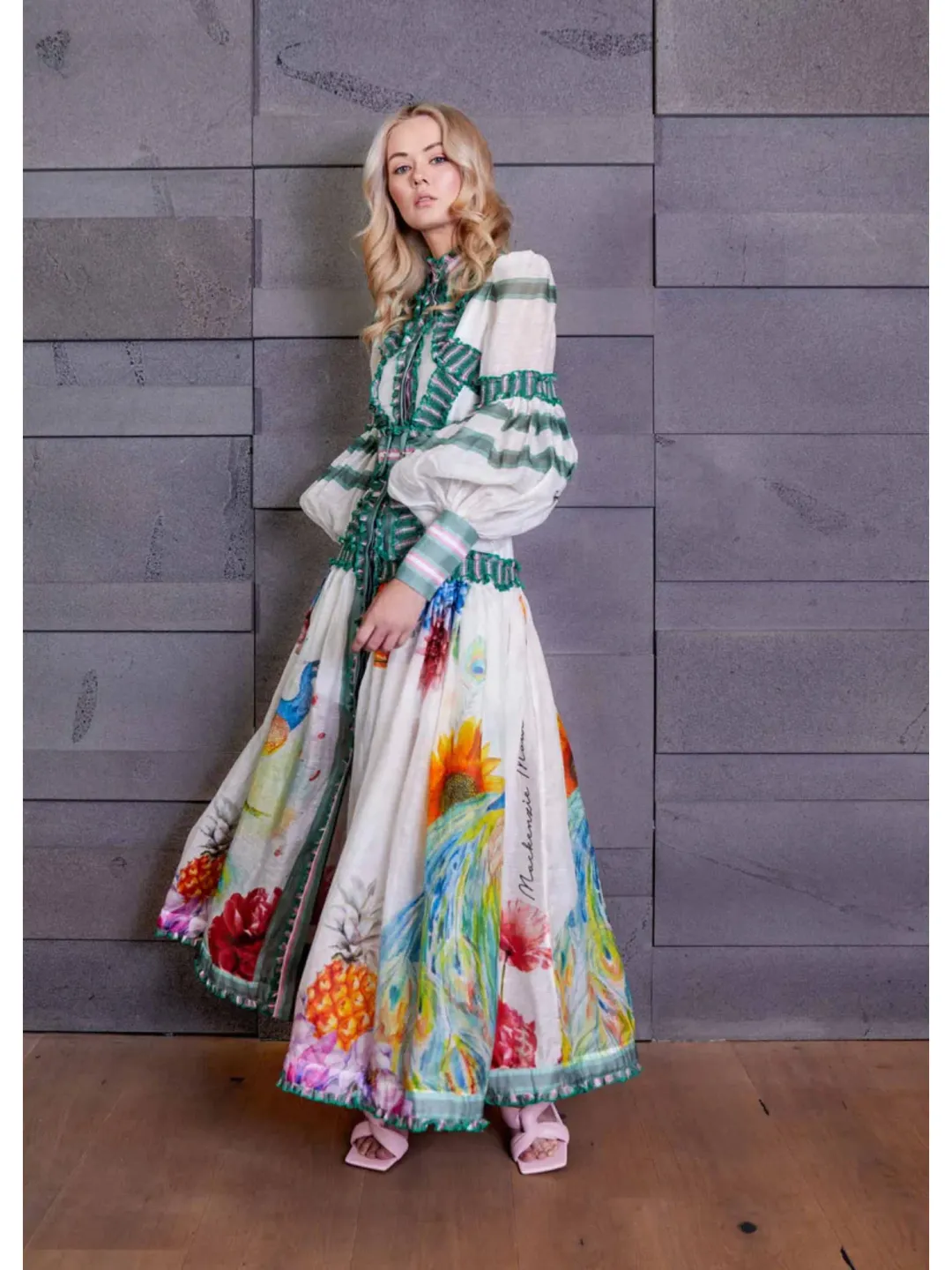 Mackenzie Mode Arabian Nights Maxi Dress in Print Size AU 6 for rent on The Volte - main image