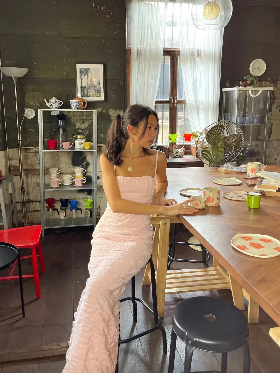 Cha Collective Chacha Maxi Dress Baby Pink Size M for rent on The Volte - main image