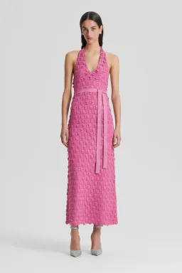 Scanlan Theodore Sparkle Halter Dress Pink Size 8 for rent on The Volte - image 1