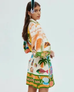 Alemais Paradiso Mini Dress Multi Print Size 16 for rent on The Volte - image 6