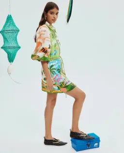 Alemais Paradiso Mini Dress Multi Print Size 16 for rent on The Volte - image 4