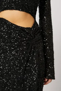 Winona Chandra Knot Midi Dress Black Size S / AU 8 for rent on The Volte - image 4