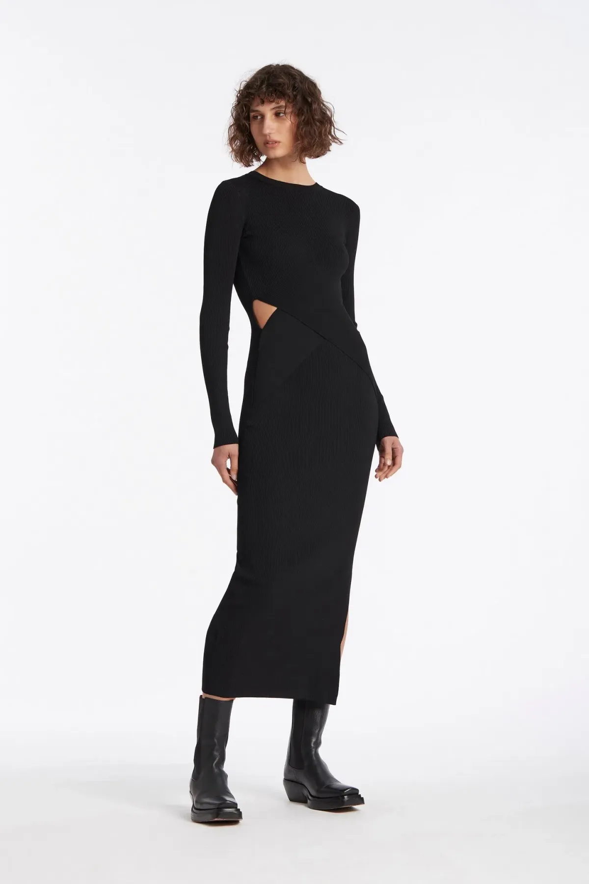 Sir The Label Celina Midi Dress Black Size 2 / AU 10 / M for rent on The Volte - main image