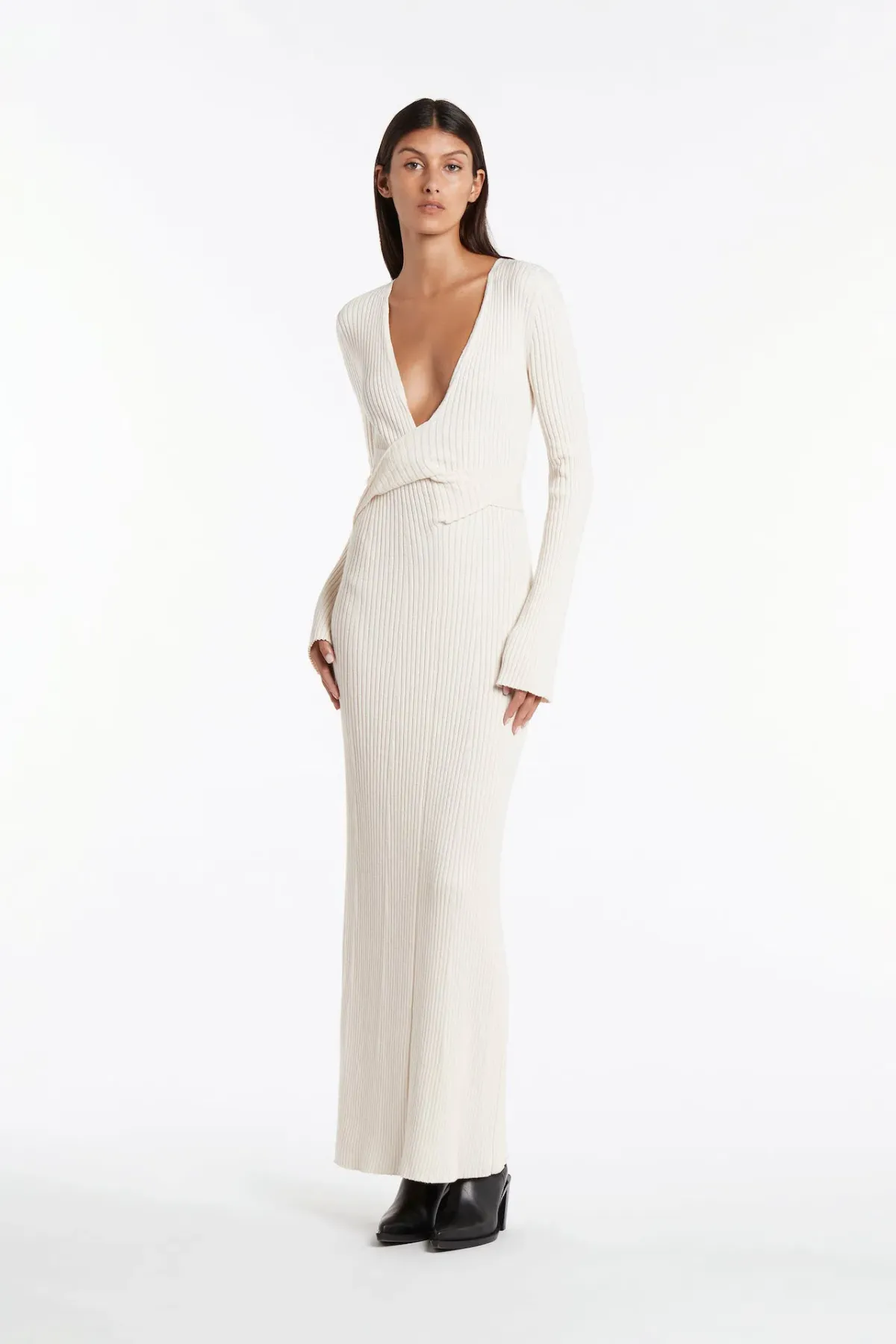 Sir The Label Enes Twist Dress Natural Size 1 / AU 8 / S for rent on The Volte - main image