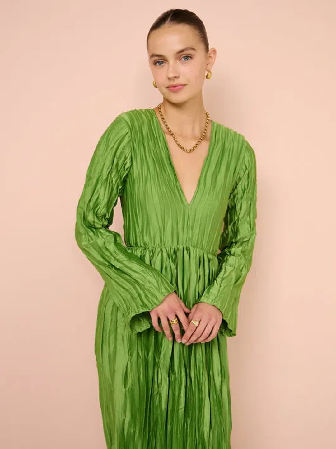 L’Idee Costes Maxi Dress Green Size 12 for rent on The Volte - main image