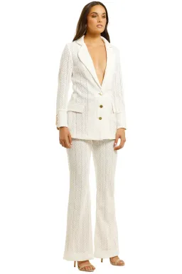 We Are Kindred Marbella Blazer and Pant Set in Frost Size 14 for rent on The Volte - image 2