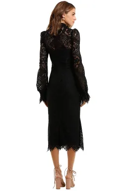 Wandering Lace Midi Dress Black Size 8 for rent on The Volte - image 3