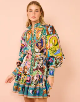 Alemais Evergreen Mini Dress in Multi Size AU 8  for rent on The Volte - image 4