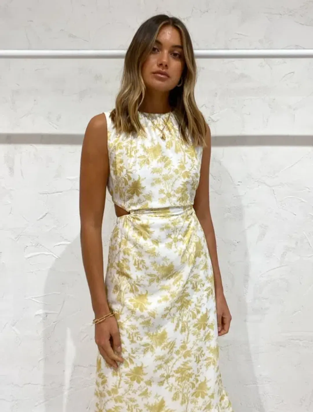 Sir The Label Sir The Label Clementine Cut Out Gown in Ivory Clementine Size AU 10 for rent on The Volte - main image