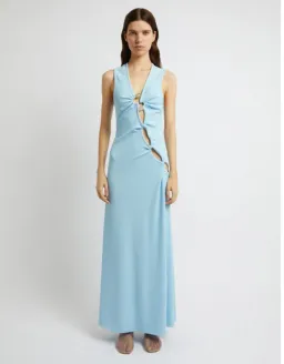 Christopher Esber Chasm Cay Buckle Dress in Blue Calcite Size AU 12 for rent on The Volte - image 1