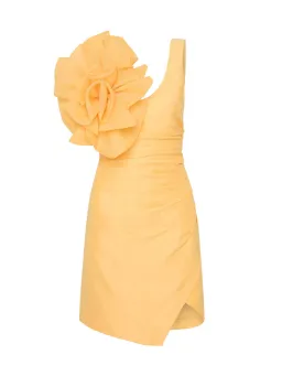 Aje Energy Mini Dress Marigold Yellow Size AU 4 for rent on The Volte - image 4