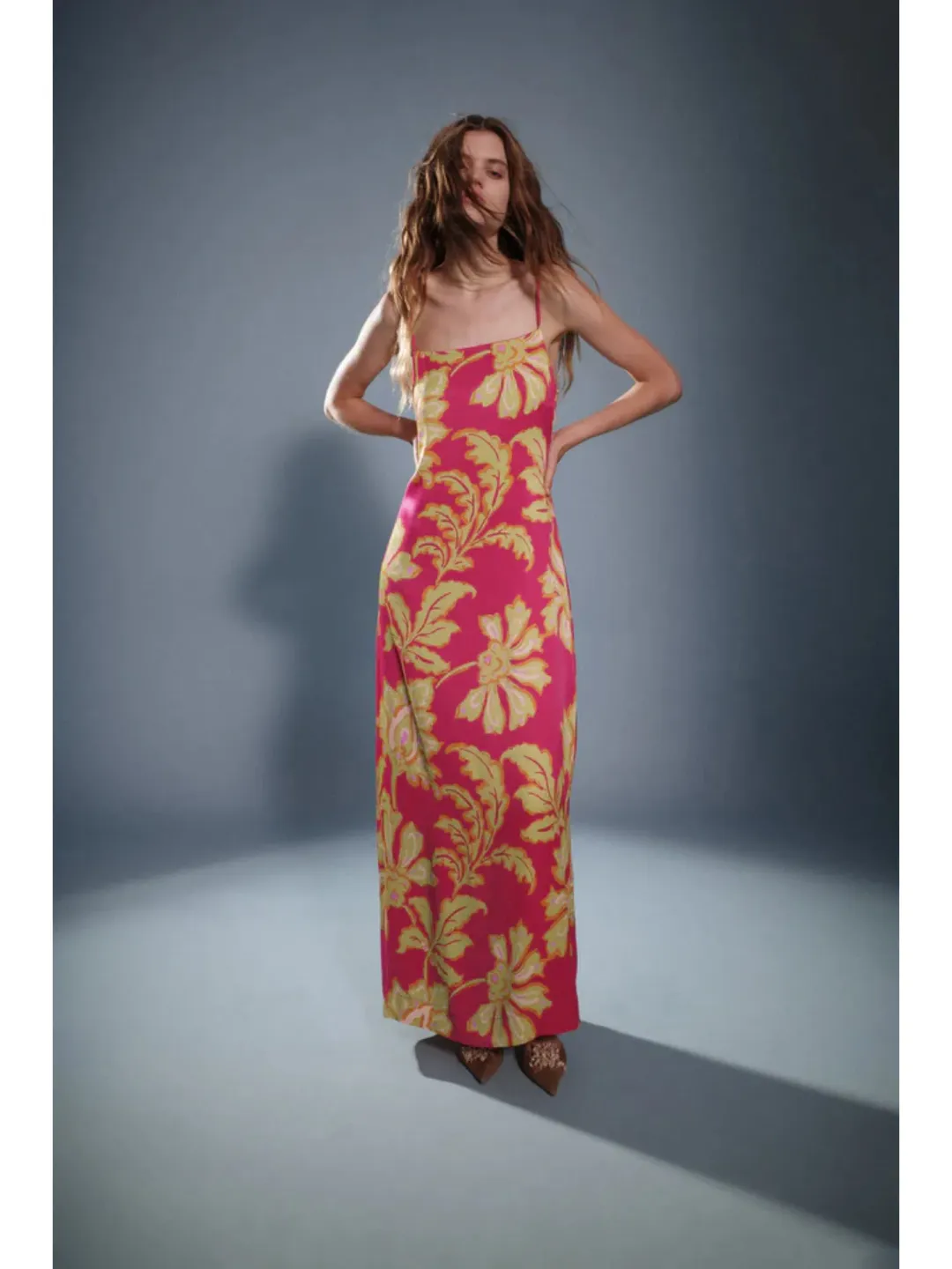 Hansen & Gretel Alchemy Dress in Fuschia Fern Print Size Small / AU 8 for rent on The Volte - main image