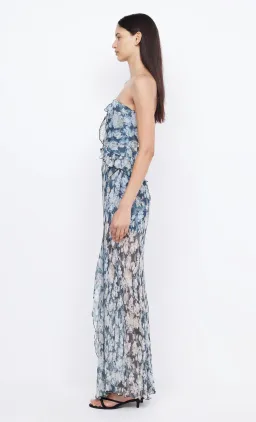 Bec & Bridge Opal Strapless Maxi Dress in Denim Floral Size 8 for rent on The Volte - image 2