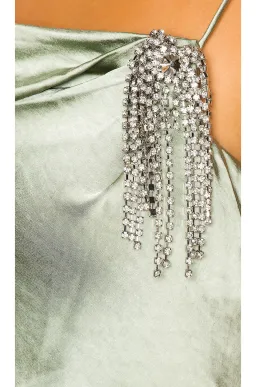 Misha Chandra Dress Sage Size 12 for rent on The Volte - image 4