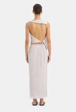 Sir The Label Ligera Top Size 0/Au 6 And Wrap Skirt Size 0p/Au 6P Set Silver for rent on The Volte - image 2