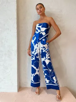 Sir The Label Esme Pant And Scarf Top Set Blue Size 8 for rent on The Volte - image 1