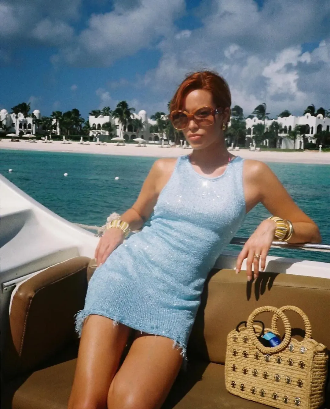 Asta Resort Natalia Mini Dress in Blue Size XS/Au 6 for rent on The Volte - main image