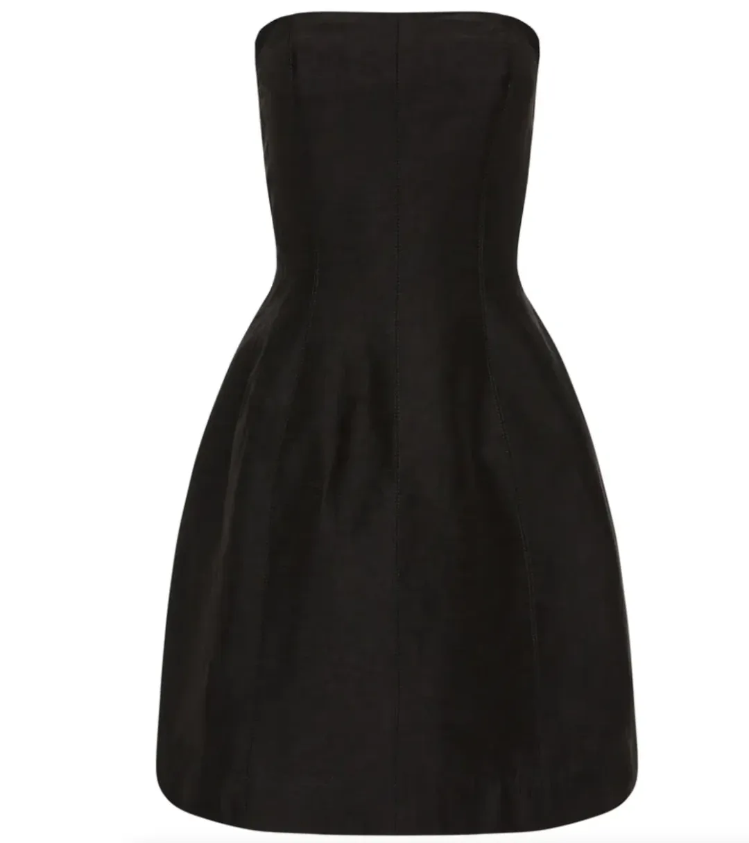 Aje Baret Strapless Mini Dress Black Size 8  for rent on The Volte - main image