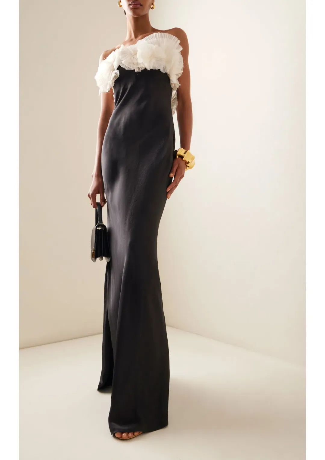 Rachel Gilbert Eyelar Gown Black/White Size 2 / AU 10 for rent on The Volte - main image