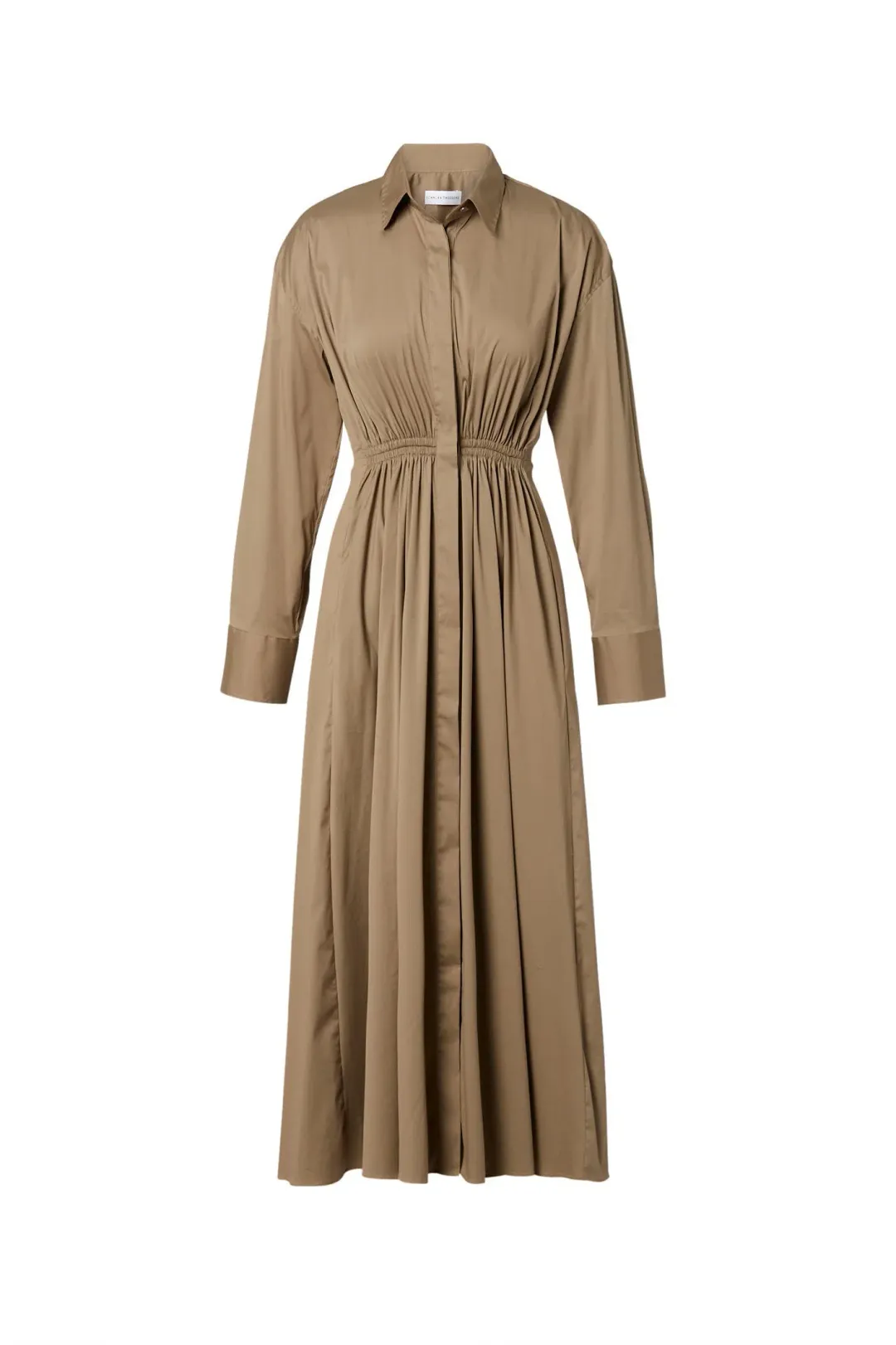 Scanlan Theodore Cotton Gathered Dress in Doe Size 6 for rent on The Volte - main image