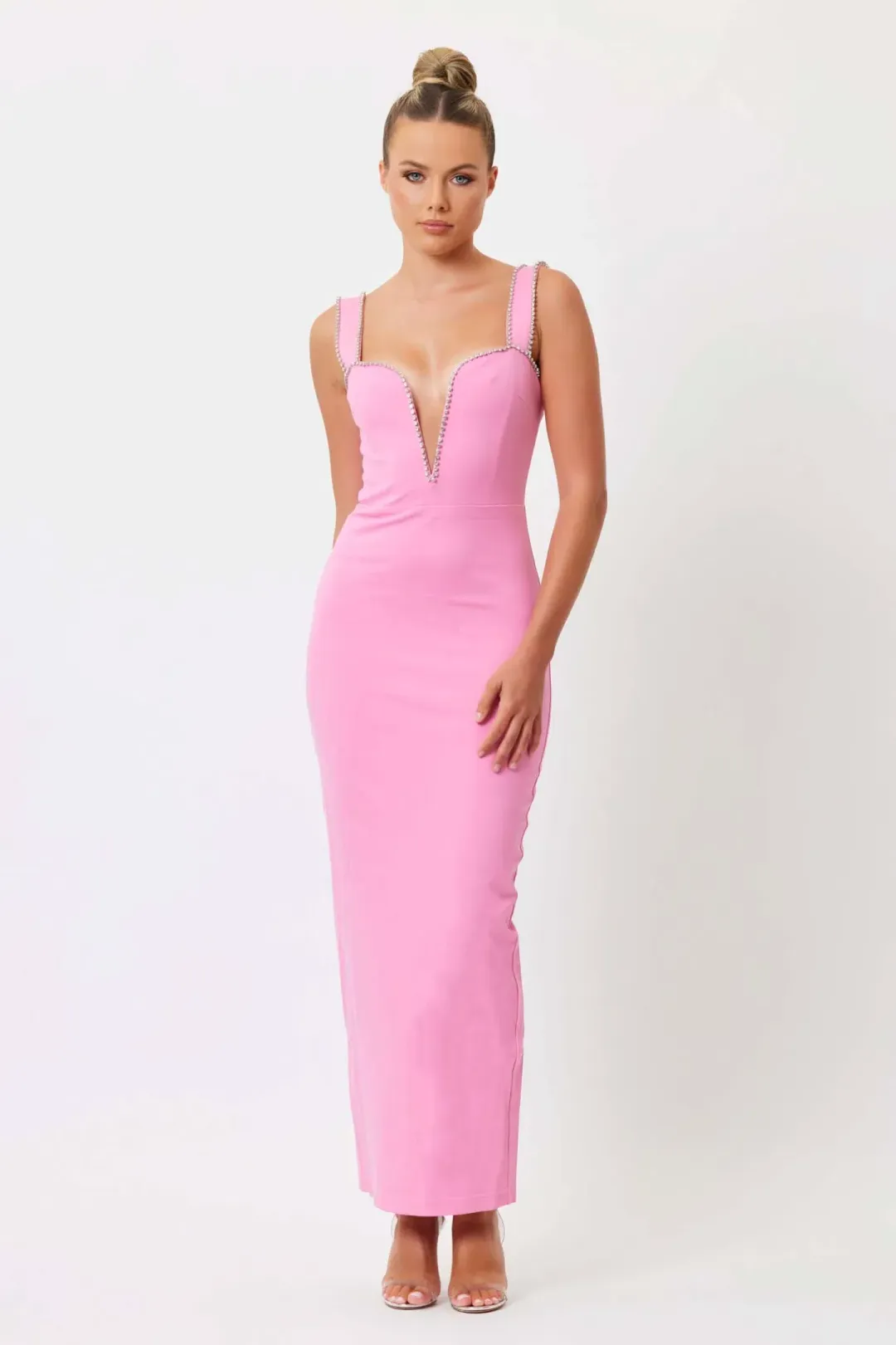 Bianca and Bridgett Scarlett Maxi Dress Pink Size 8  for rent on The Volte - main image
