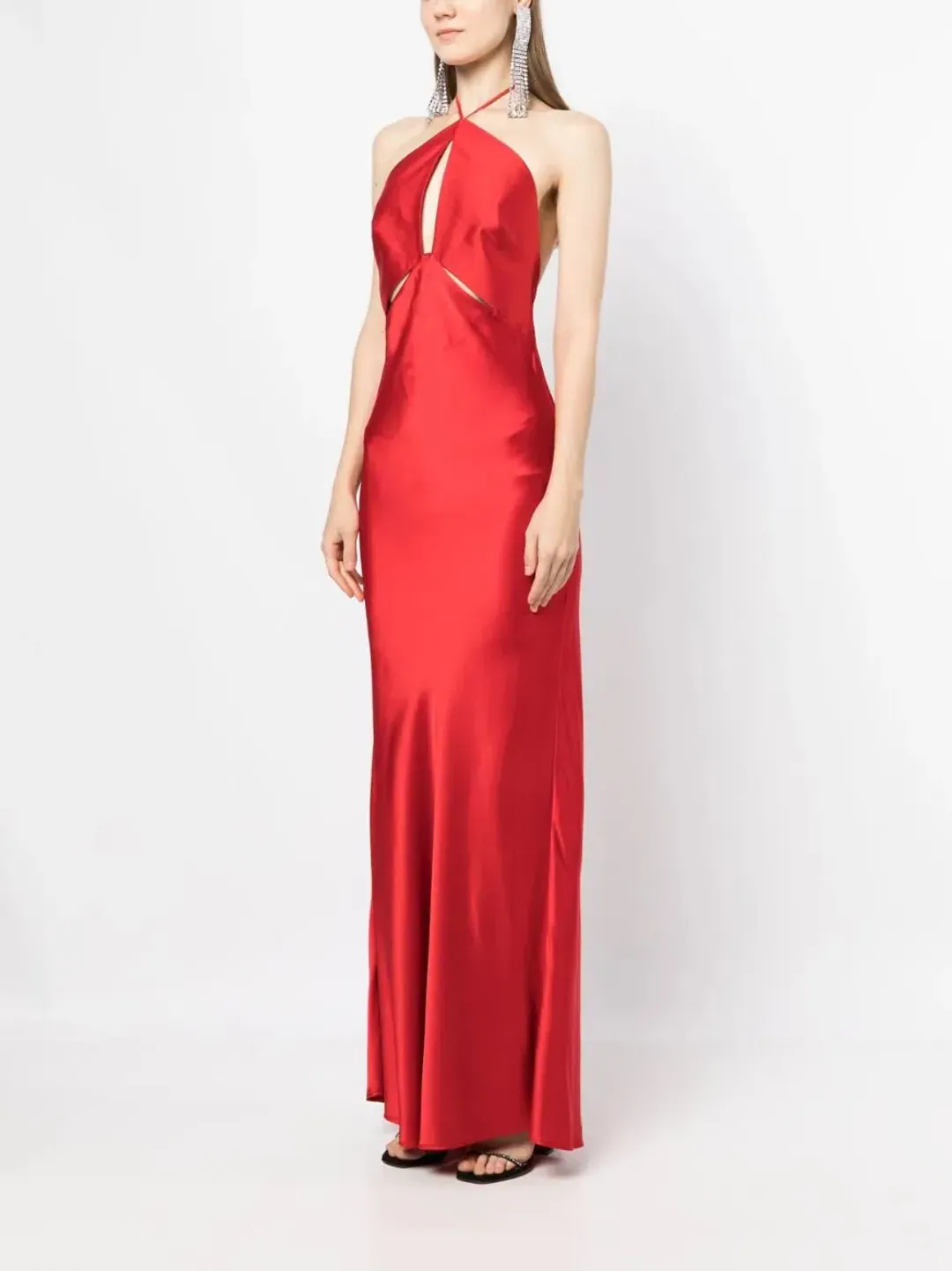 Rachel Gilbert Rozalia Cutout Dress Red Size 8 for rent on The Volte - main image