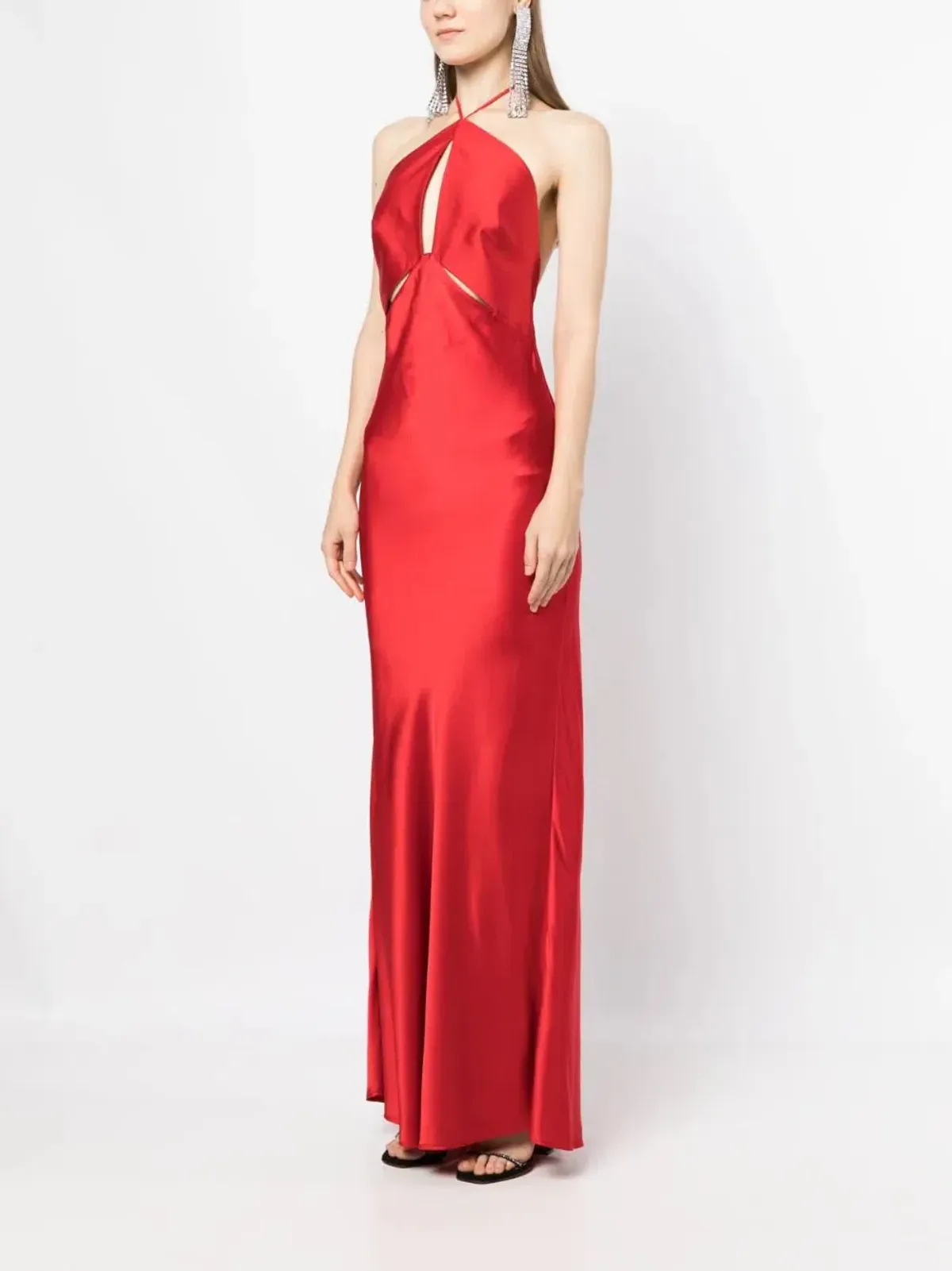 Rachel Gilbert Rozalia Cutout Dress Red Size 8 for rent on The Volte - main image
