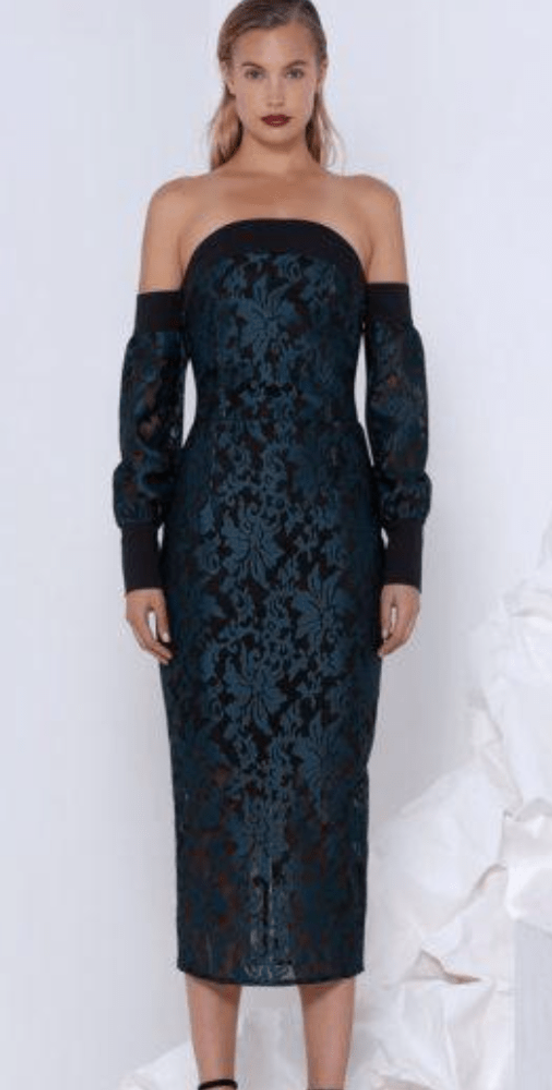 Premonition Florica Long Sleeve Green Dress size 10 for rent on The Volte - main image