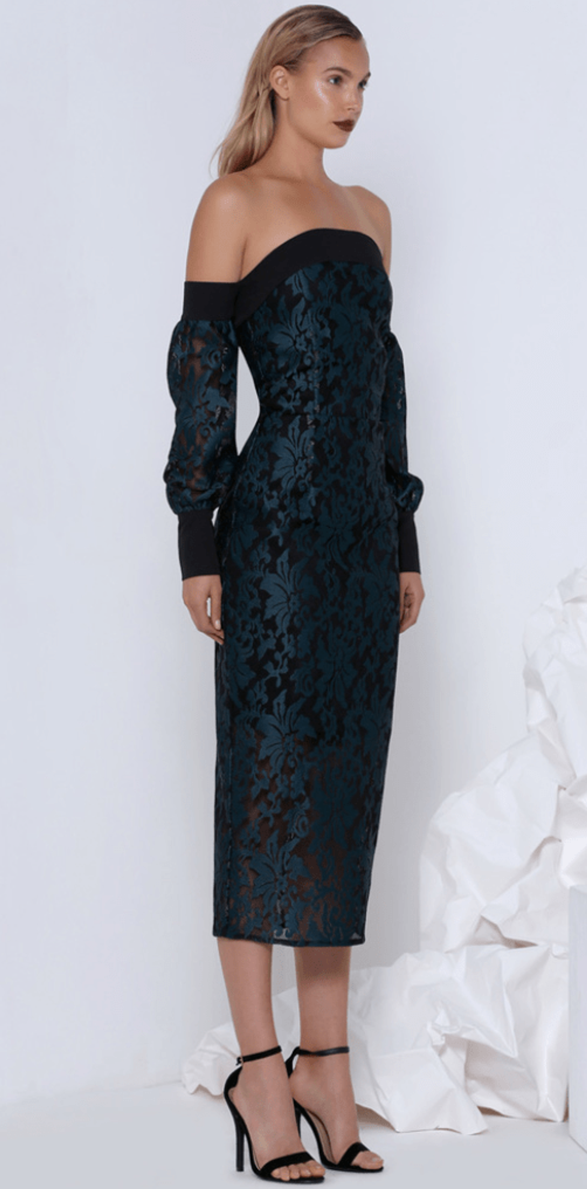 Premonition Florica Long Sleeve Green Dress size 10 for rent on The Volte - main image