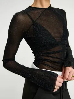 Camilla and Marc Marcello Sheer Top Black Size 10 AU for rent on The Volte - image 2