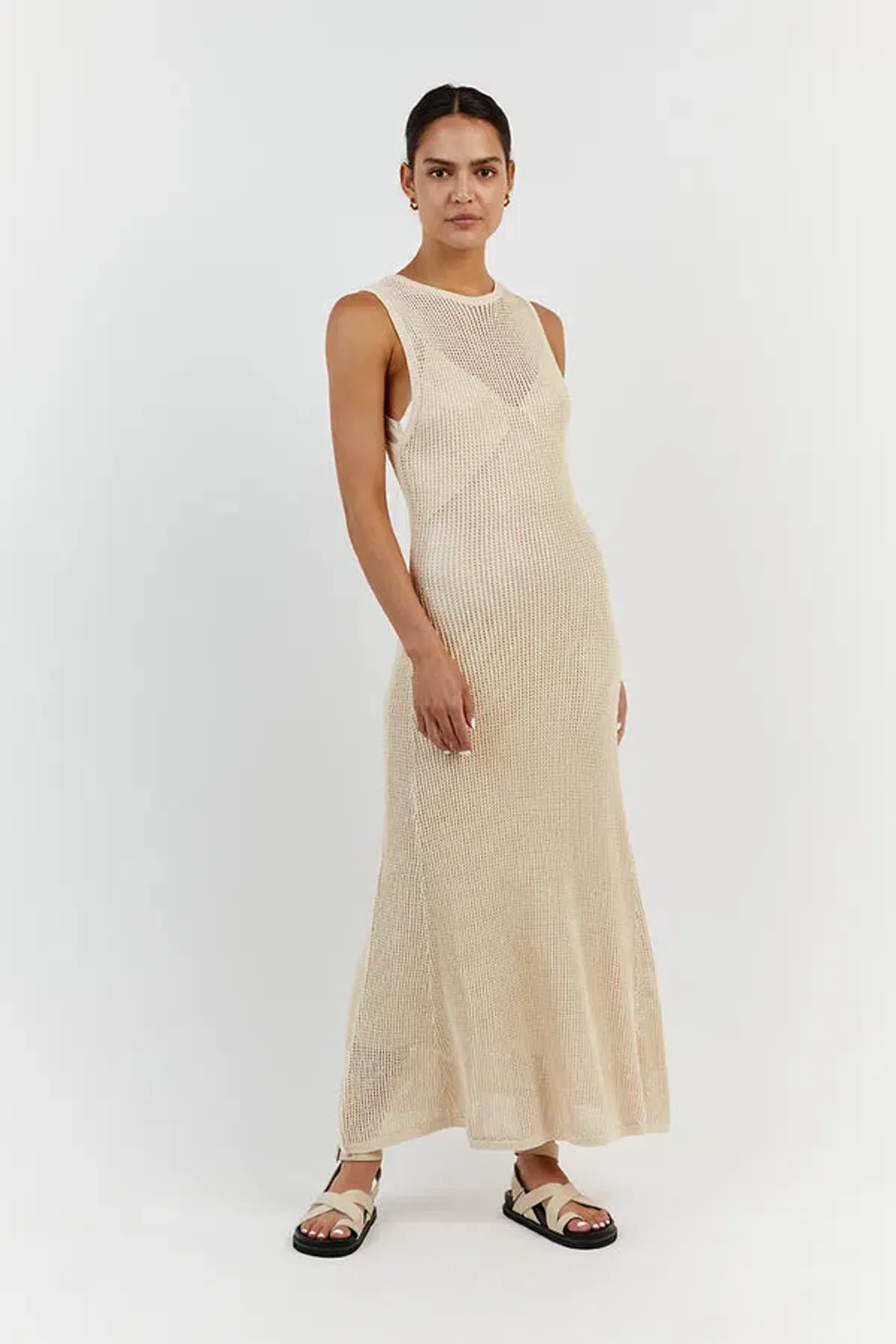 DISSH Ophelia Crochet Maxi Dress Natural Size S / AU 8 for rent on The Volte - main image