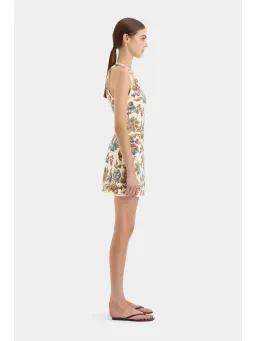 Sir the Label Eleanora Asymmetric Mini Dress in Viola Print Size 1 / AU 8 for rent on The Volte - image 3