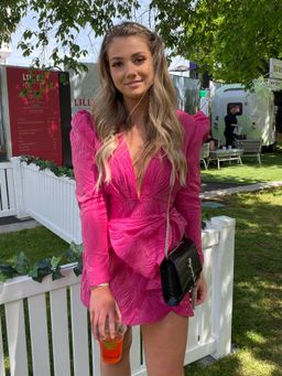 Nicola Finetti Kylie Mini Dress Pink Size 10 for rent on The Volte - image 2