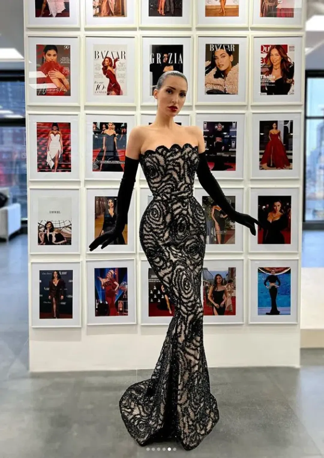 Lia Stublla Strapless Sequin Gown Black Size S / AU 8 for rent on The Volte - main image