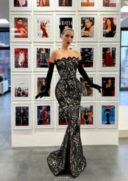 Lia Stublla Strapless Sequin Gown Black Size S / AU 8 for rent on The Volte - image 2