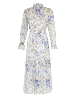 Zimmermann Natura Tubular Midi Dress Blue Garden Floral Size 4 / AU 16 for rent on The Volte - image 3