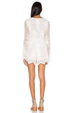 Zimmermann Roza Silk Veil Playsuit White Size 0 / AU 8 for rent on The Volte - image 2
