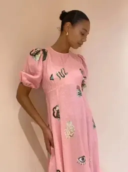 Alemais Cleo Midi Dress Pink/Print Size 10 for rent on The Volte - image 2