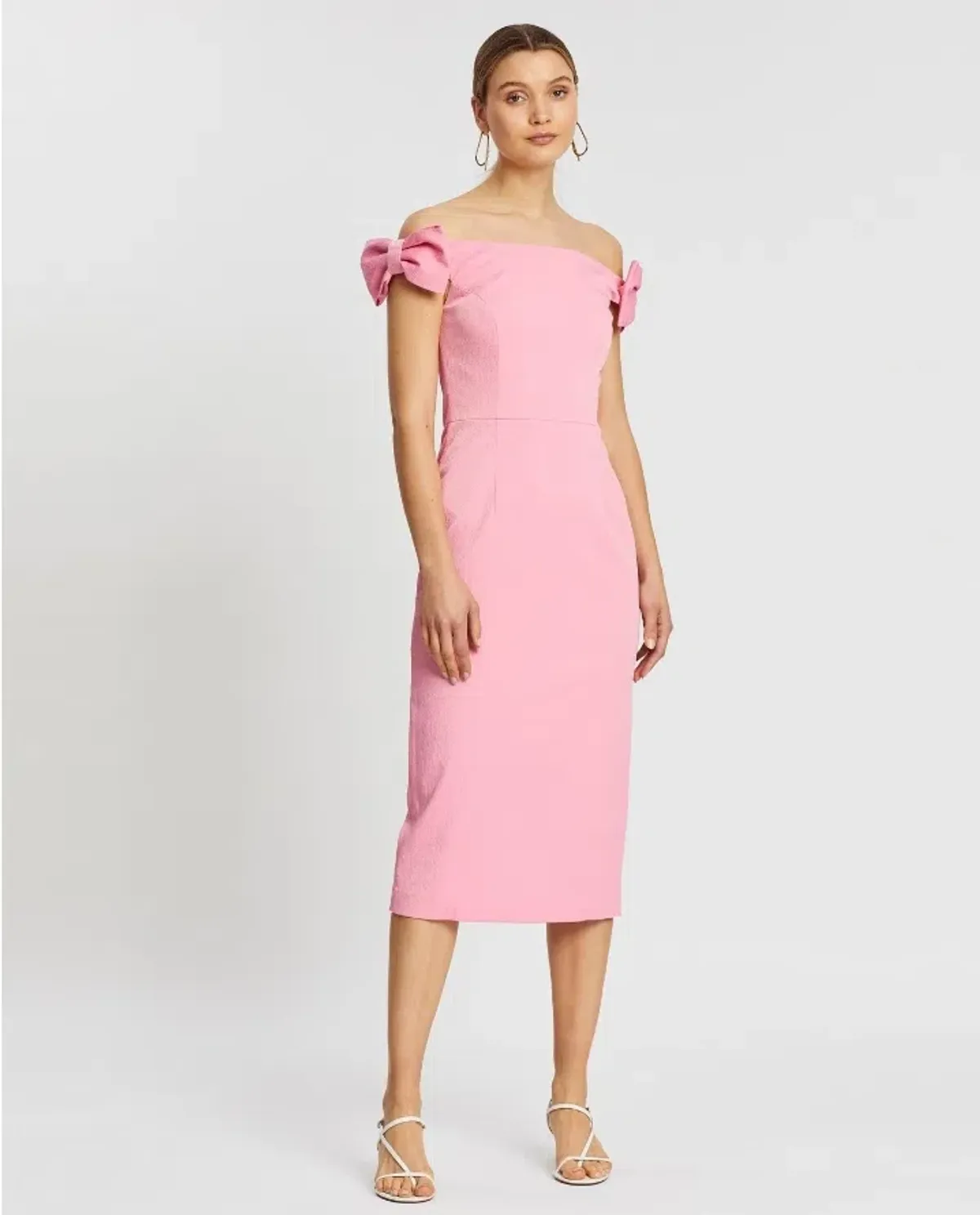 Rebecca Vallance Winslow Midi Dress Pink Size 14 for rent on The Volte - main image