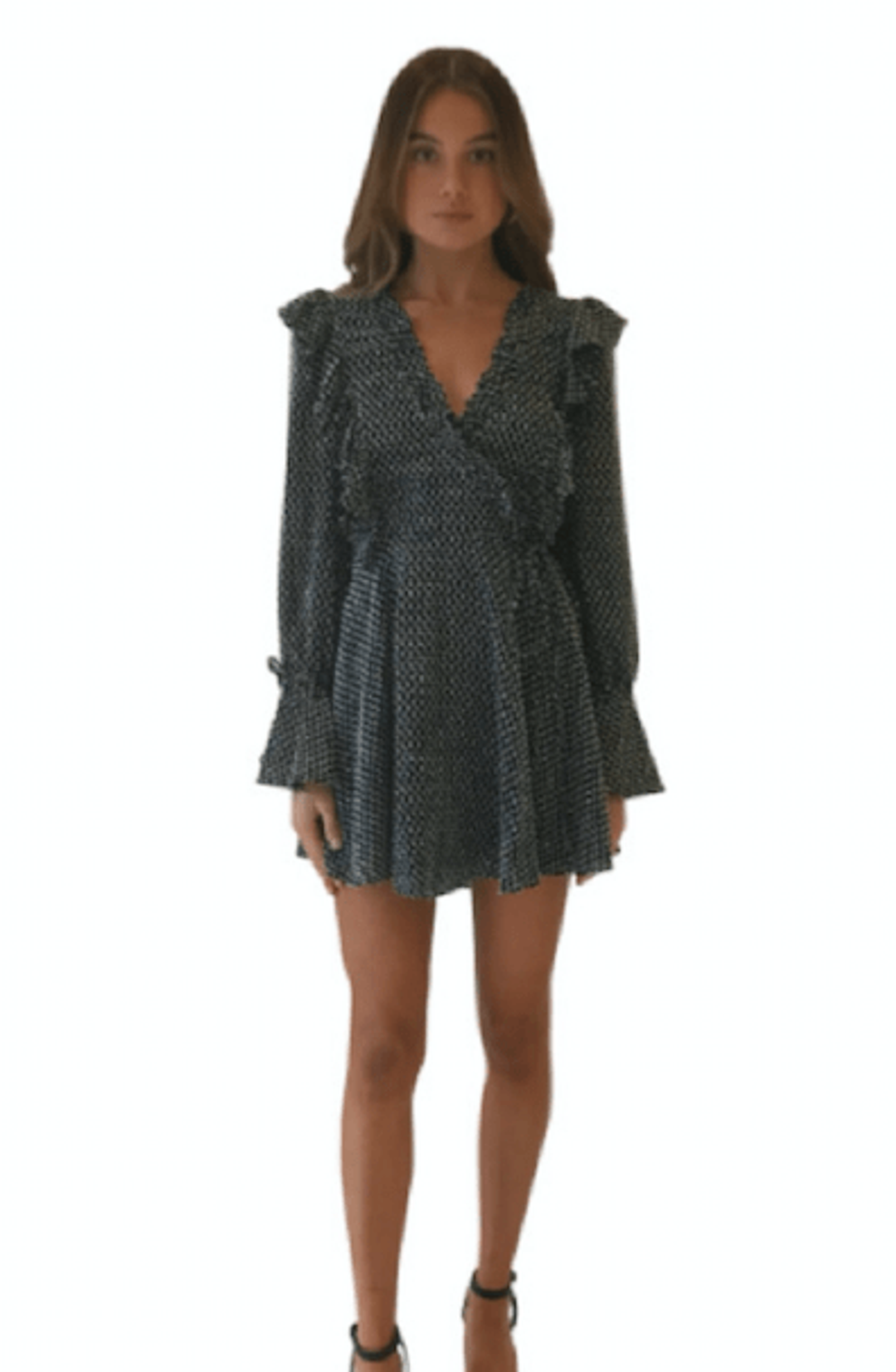 Shona Joy Salinger Ruffle Mini Dress for rent on The Volte - main image