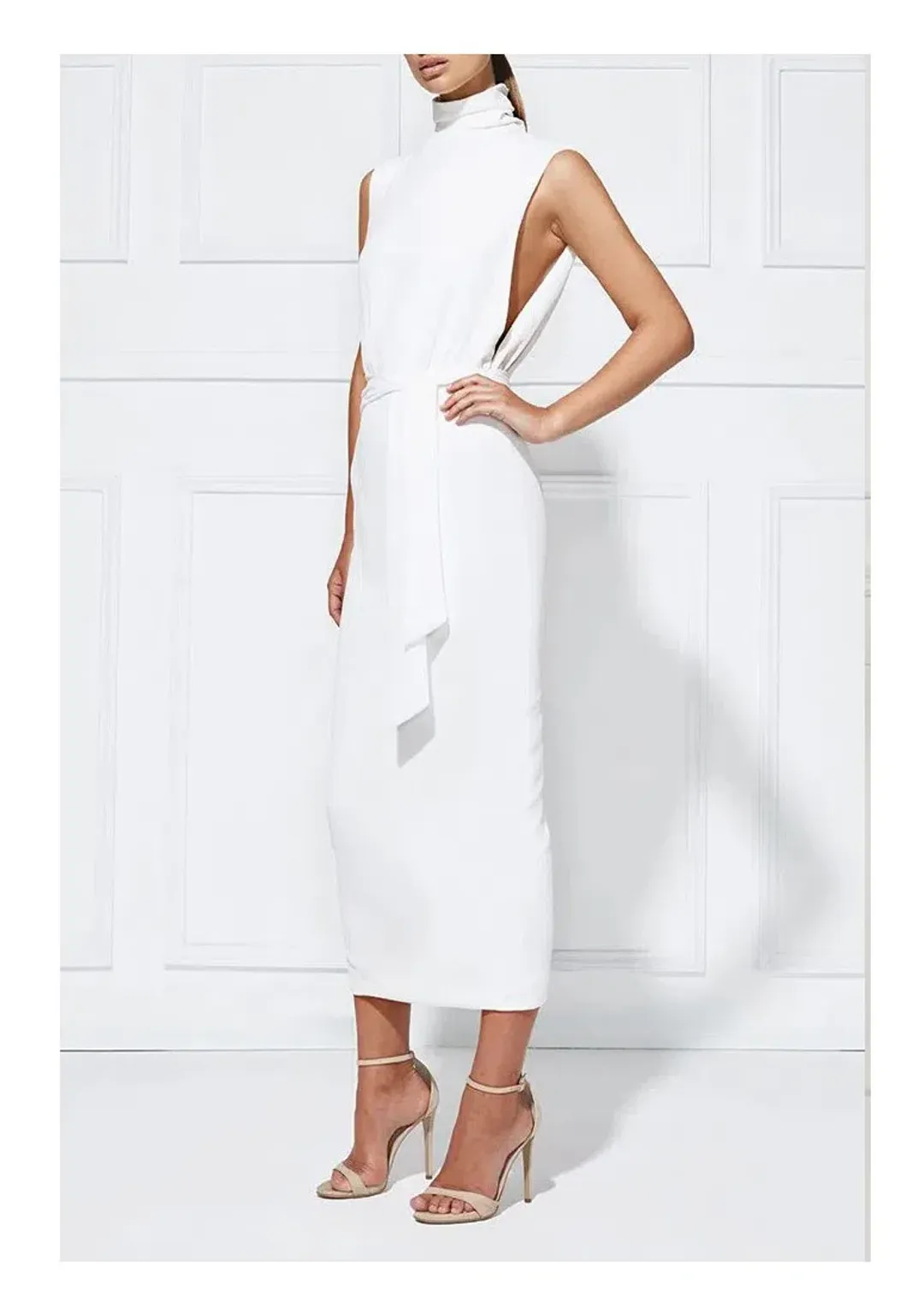 MISHA Balbina Milk Dress White Size 6/XS for rent on The Volte - main image