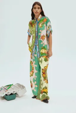 Alemais Lemonis Silk Shirt and Pant Set Multi Size 14 for rent on The Volte - image 6