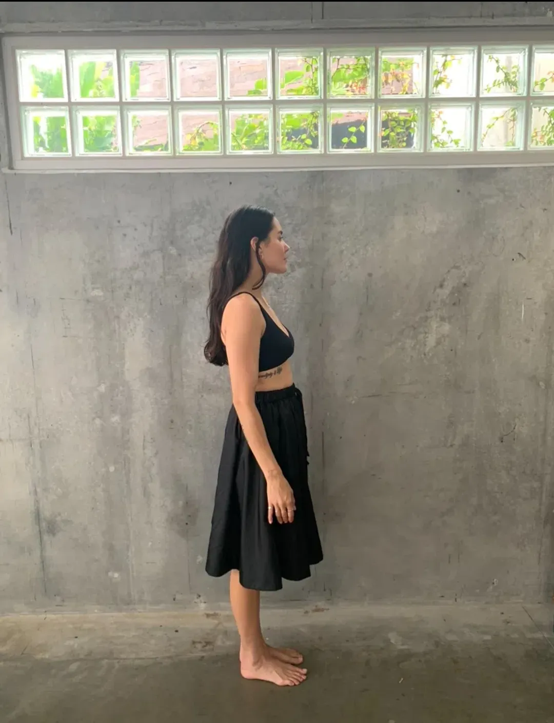 Prada Cocktail Evening Midi Skirt Black Size 10 for rent on The Volte - main image