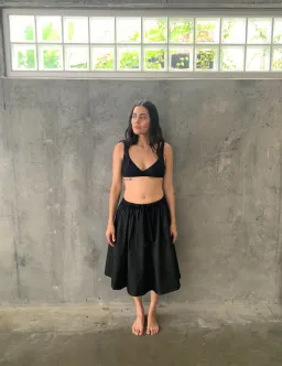 Prada Cocktail Evening Midi Skirt Black Size 10 for rent on The Volte - image 4