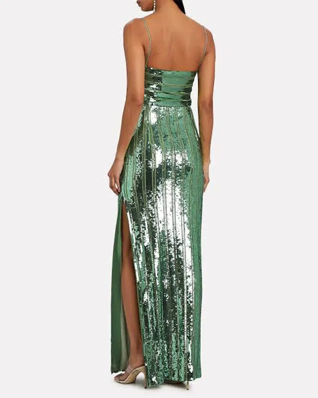 Galvan London Stargaze Bandeau Dress Green Size 10 for rent on The Volte - main image