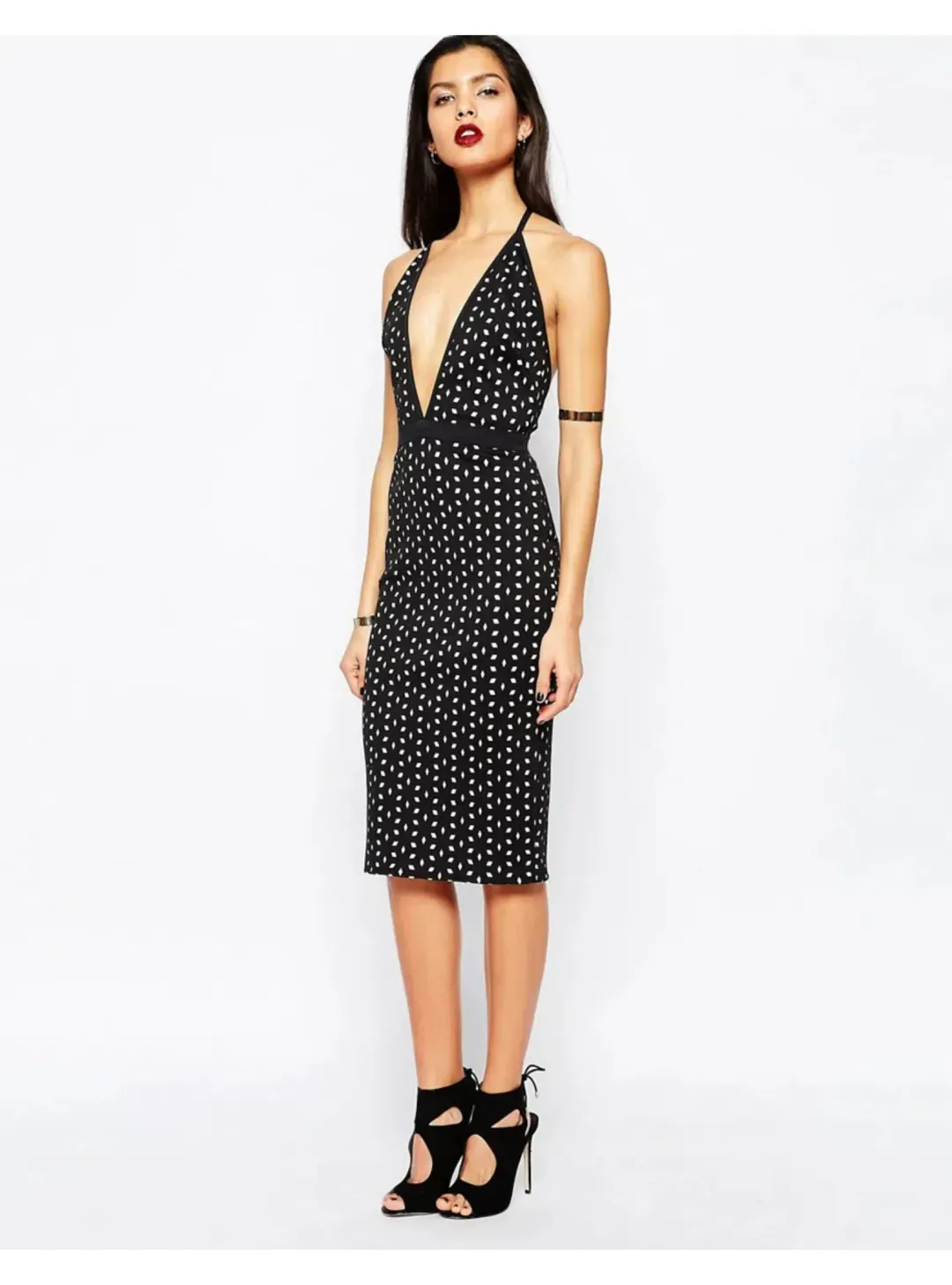 Bec & Bridge Black Midi Dress in Black Size AU 6 for rent on The Volte - main image