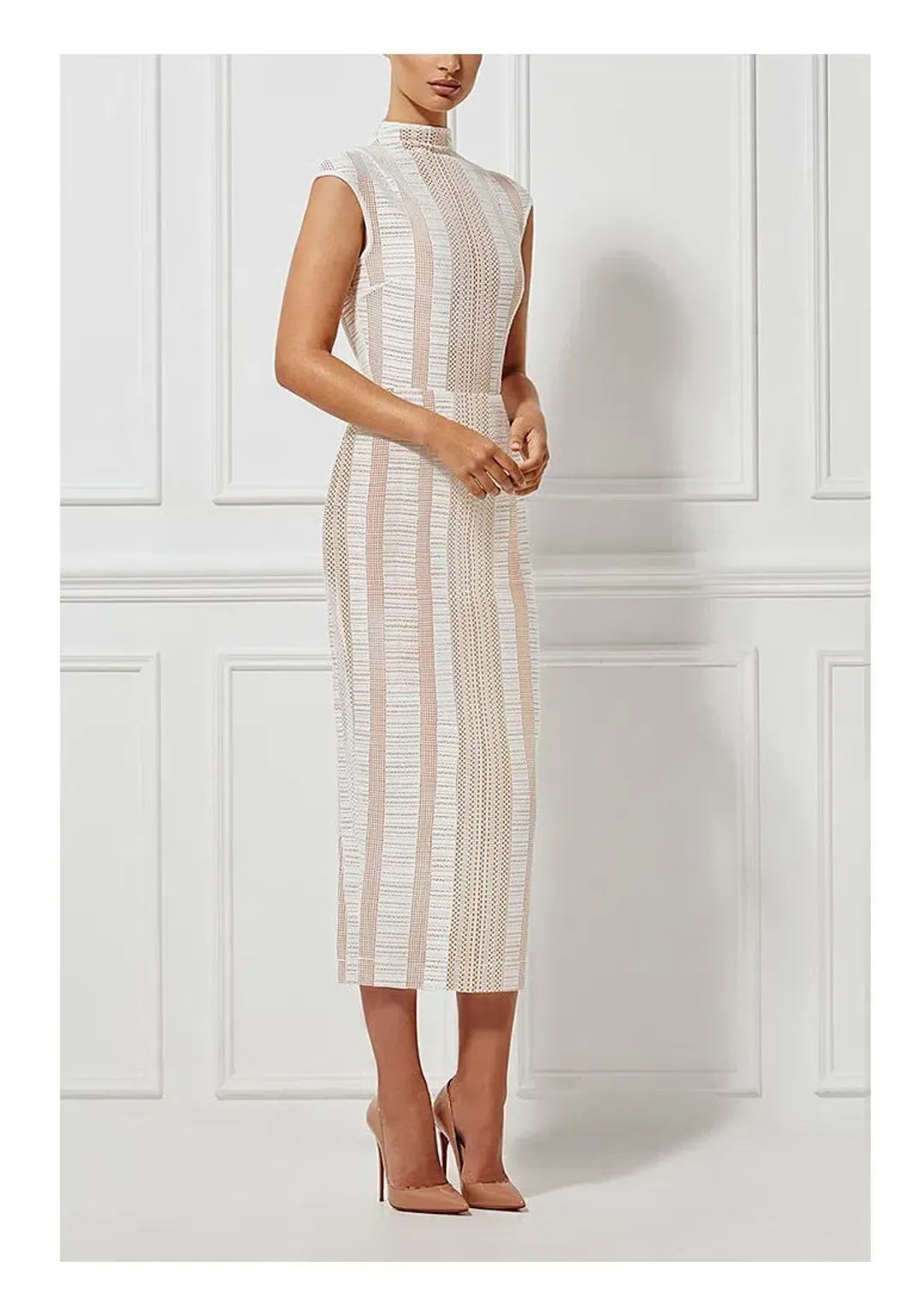 MISHA Chiara Lace Milk Dress White Size 6/XS for rent on The Volte - main image